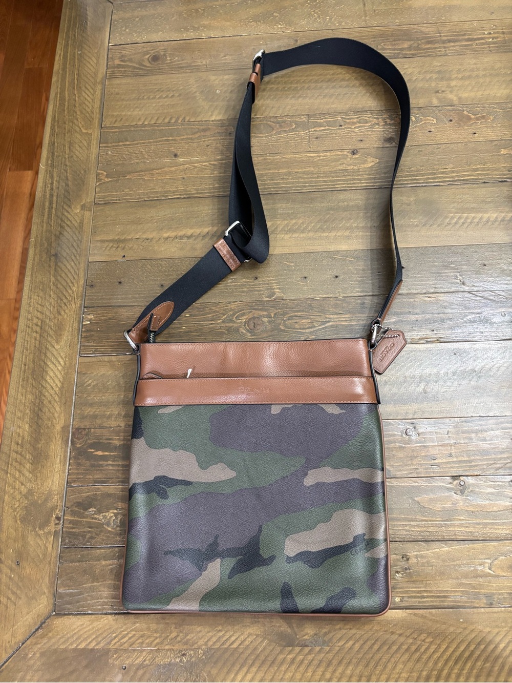 Coach Charles Crossbody Bag in Green Camo